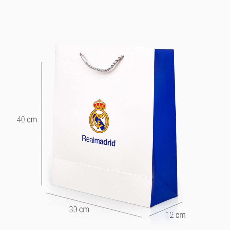 Bolsa Regalo Grande Cartón 30 x 10 x 40 cm Real Madrid