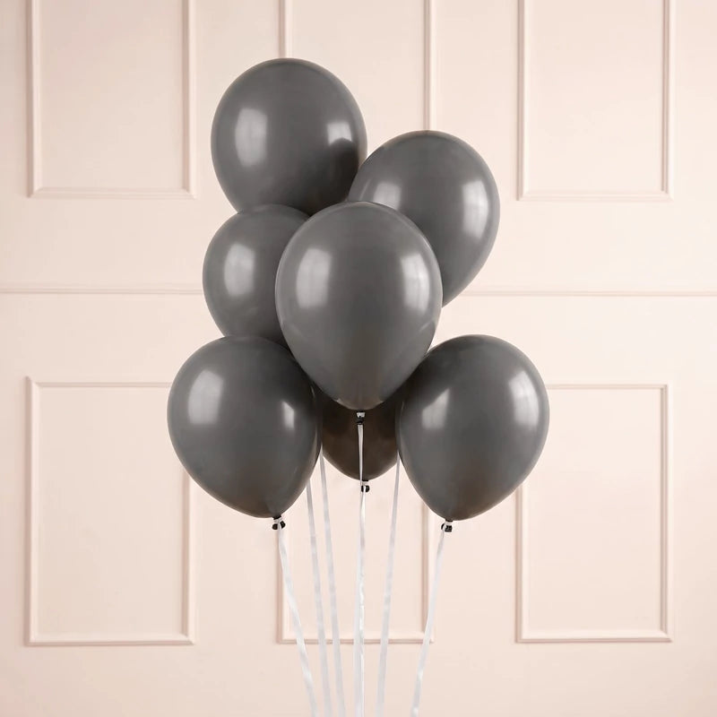 Inspiracion con Globo Látex 30 cm Gris Oscuro Pastel