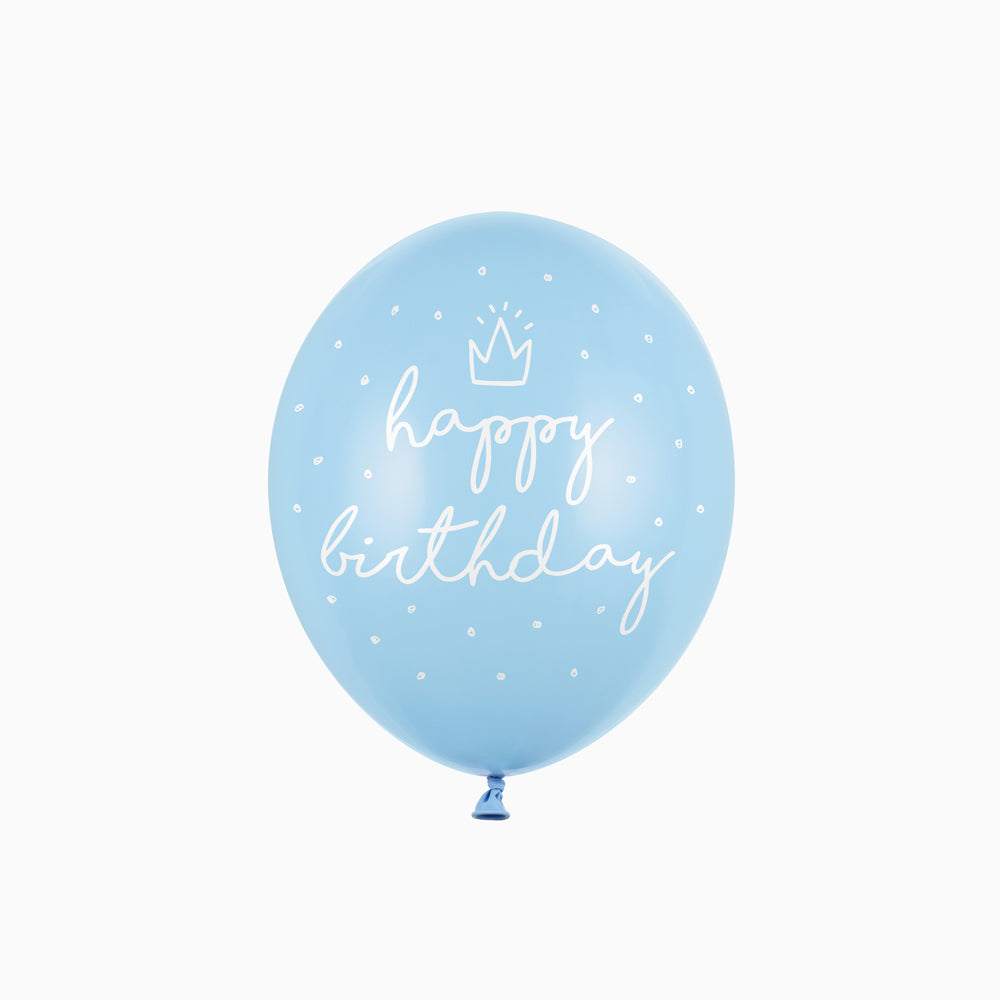 Defina baloos "feliz aniversário" pastel azul