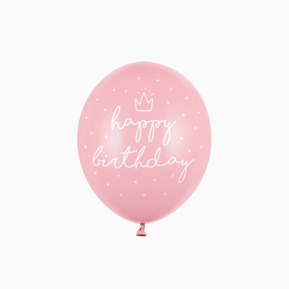 Set Balloos "Happy Birthday" Pastell