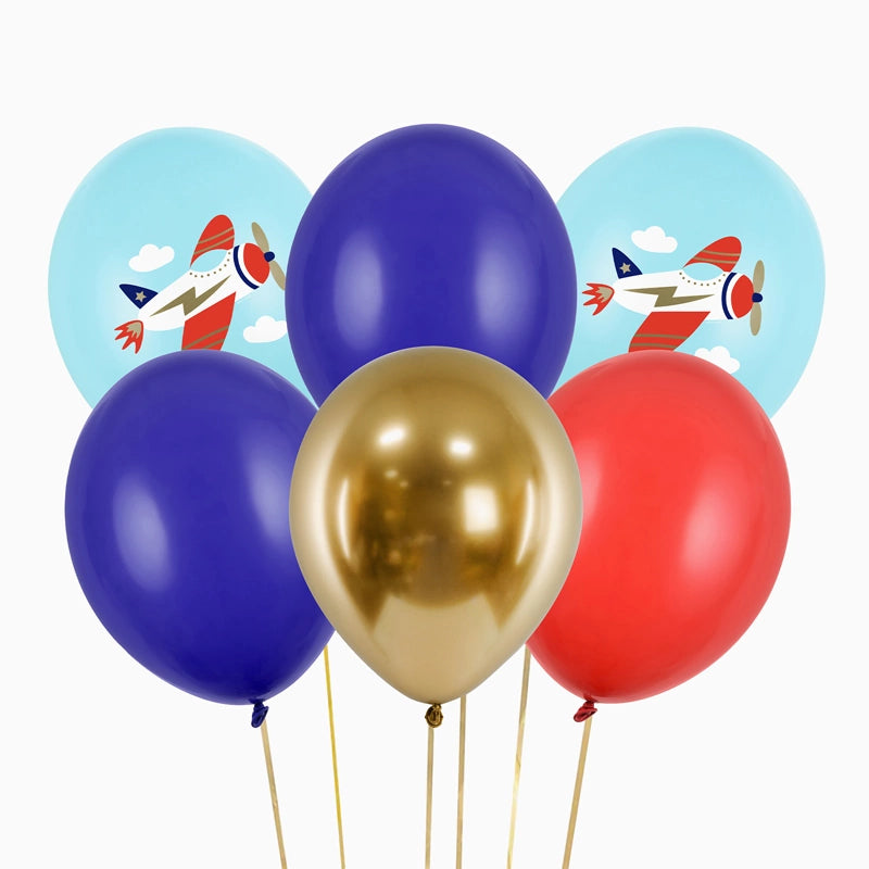Set Globos Látex 30 cm Aviones