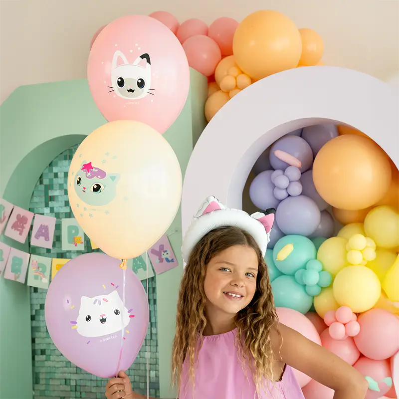 Set Globo Látex Ø 30 cm La Casa de Muñecas de Gabby