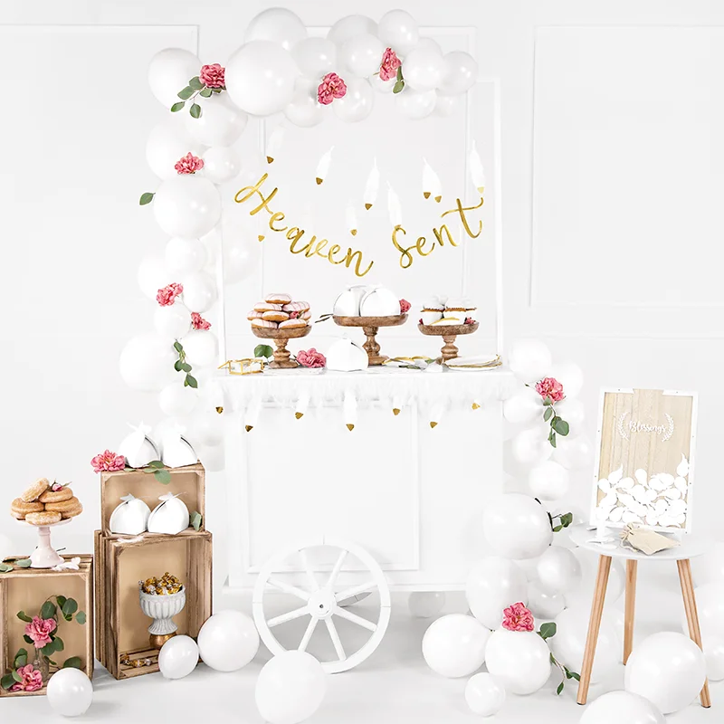 Latex Balloon 12 cm Pastel White