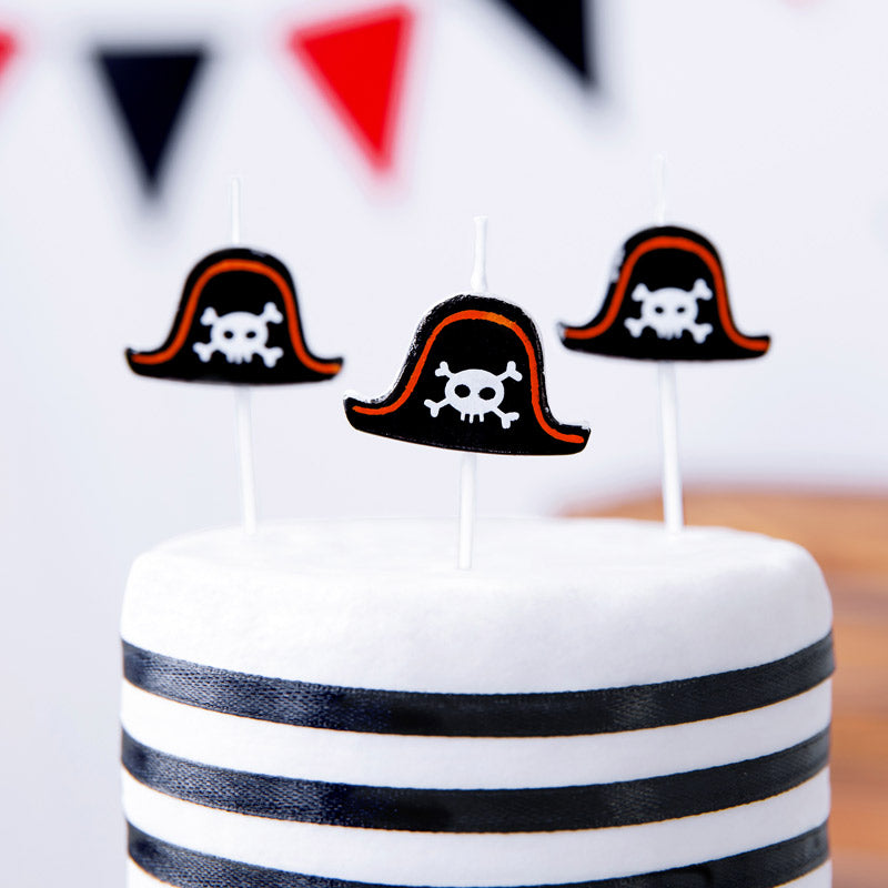 Velas de aniversário dos piratas