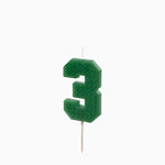 Vela Cumpleaños Número 6 cm Verde