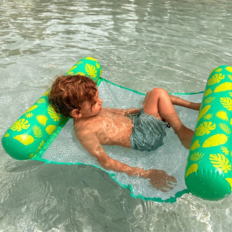 Inspiracion con Hamaca Flotante Hojas Tropicales