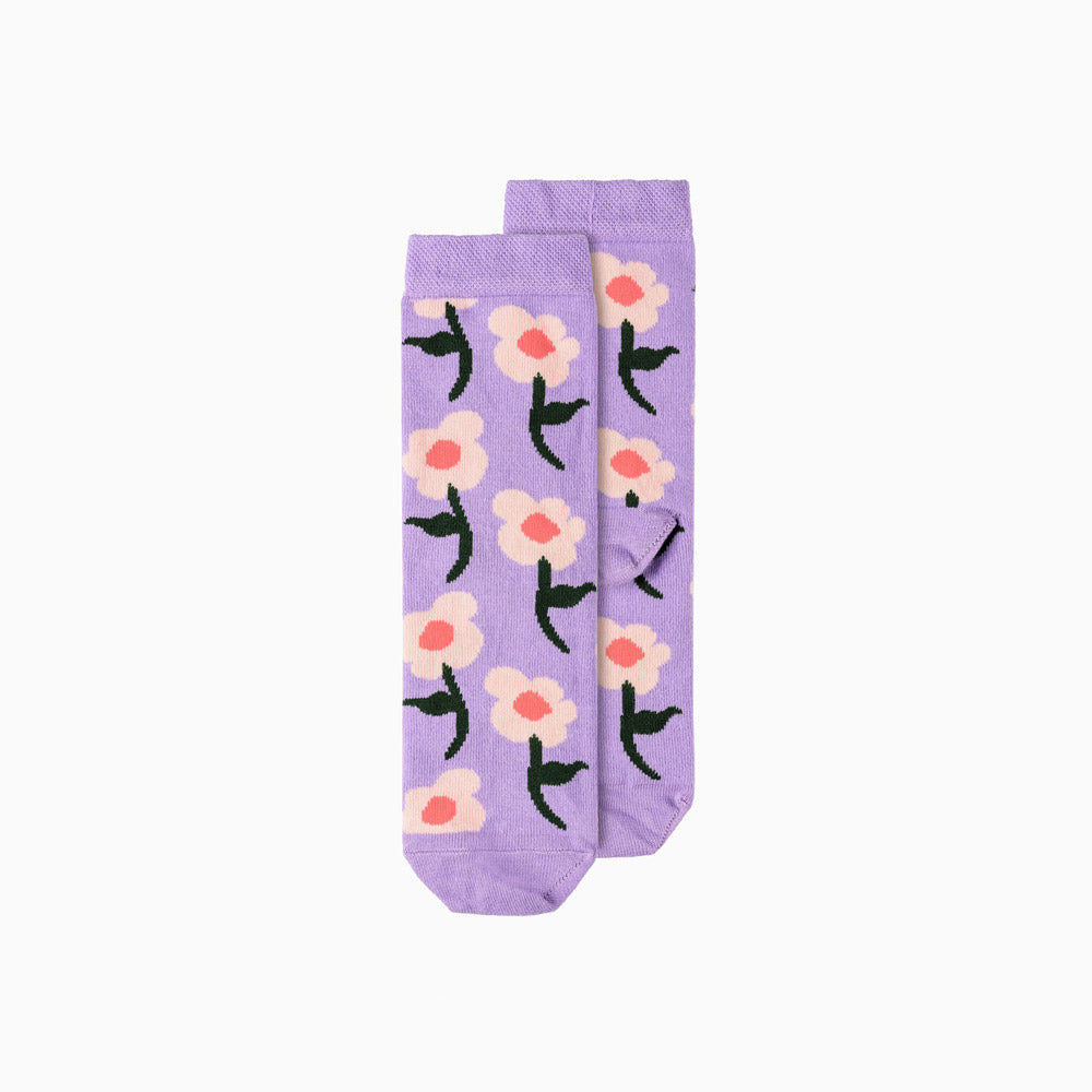 Lavander Socks Flowers 31-34