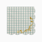 Servilleta Papel Doble Capa 33 x 33 cm Vichy Verde Pastel