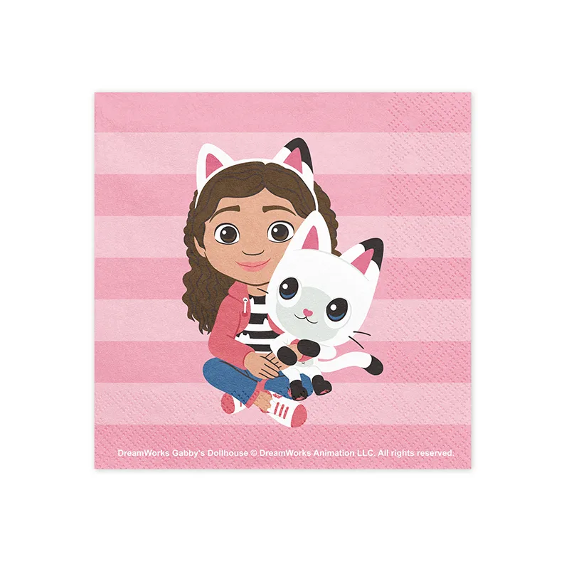 Servilleta Papel 33 x 33 cm Rosa - La Casa de Muñecas de Gabby