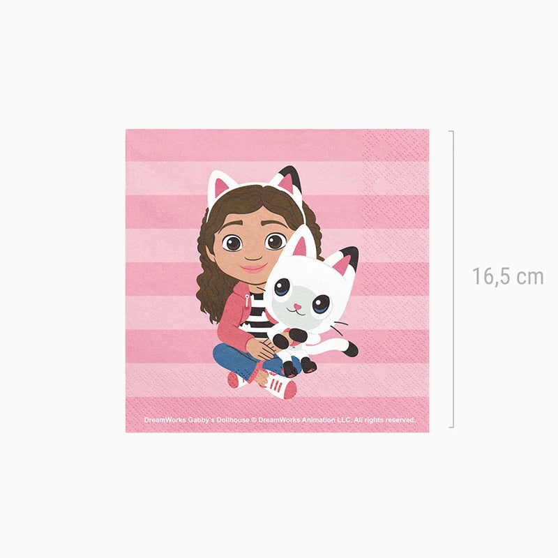 Servilleta Papel 33 x 33 cm Rosa - La Casa de Muñecas de Gabby