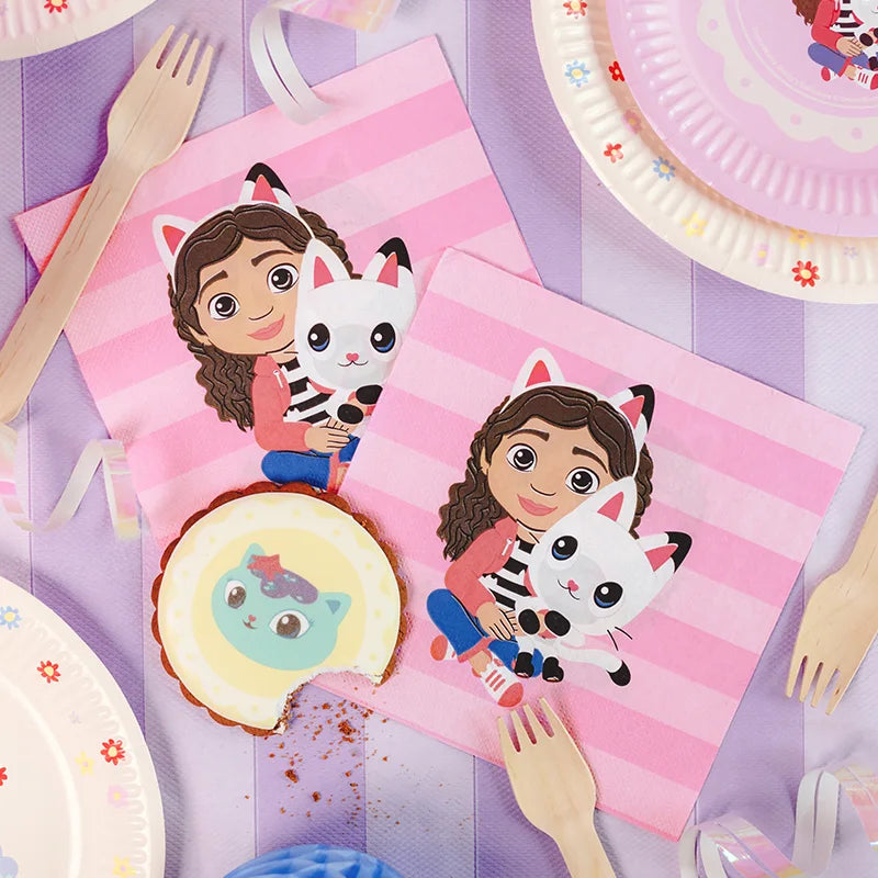 Servilleta Papel 33 x 33 cm Rosa - La Casa de Muñecas de Gabby