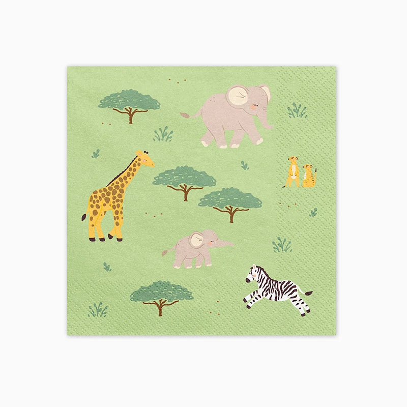 Papierservietten 33 x 33 cm Safari