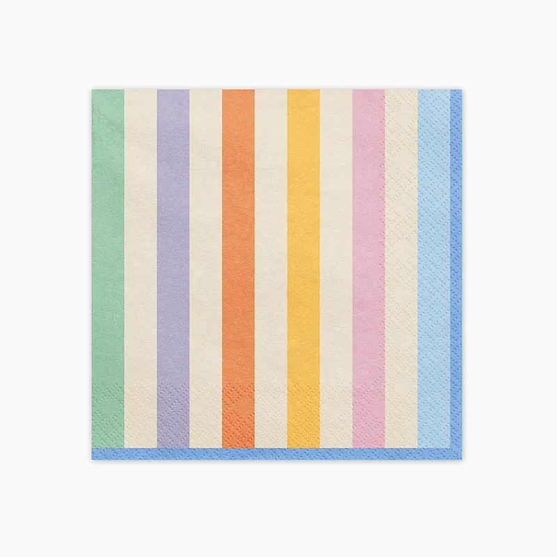 Servilletas Papel 33 x 33 cm Rayas Multicolor