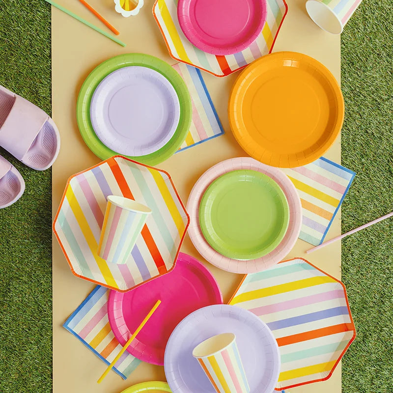 Servilletas Papel 33 x 33 cm Rayas Multicolor