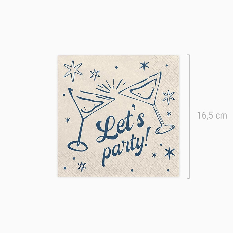 Servilleta Papel Triple Capa 33 x 33 cm 'Let's party!'