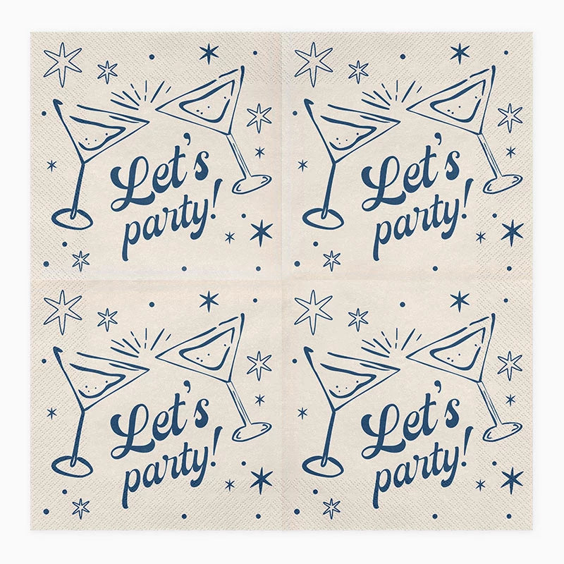 Servilleta Papel Triple Capa 33 x 33 cm 'Let's party!'