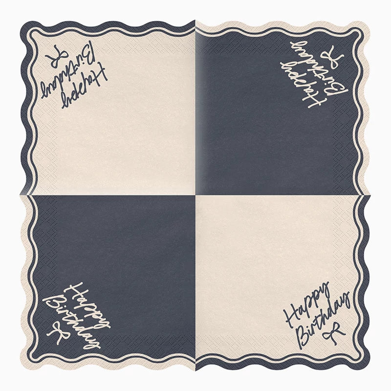 Tovaglioli di carta doppio strato 33 x 33 cm 'Happy Birthday'