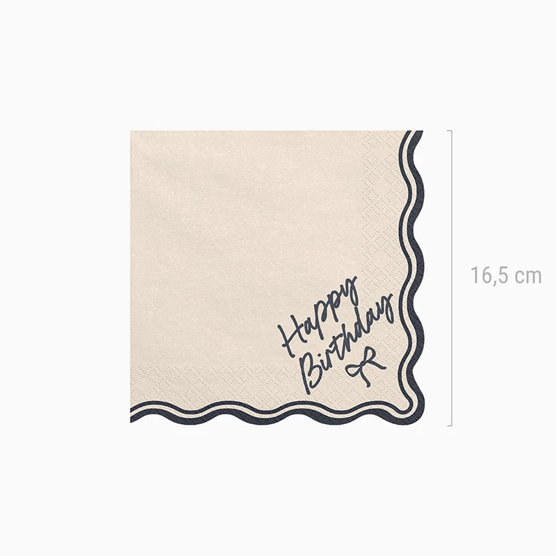 Tovaglioli di carta doppio strato 33 x 33 cm 'Happy Birthday'
