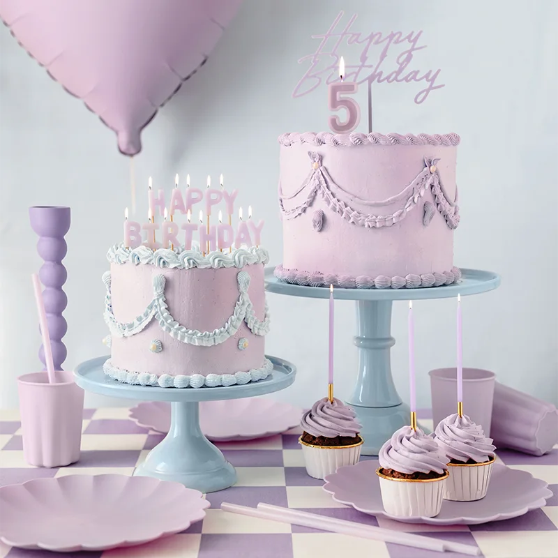 Pajita Plástico Reutilizable 23 cm Lavanda