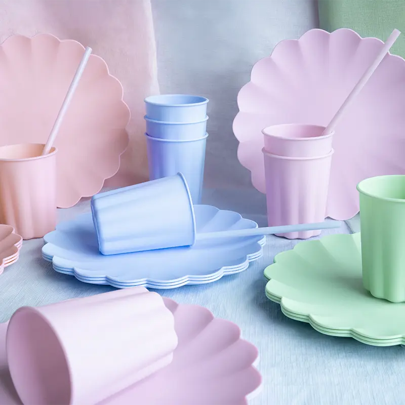 Pajita Plástico Reutilizable 23 cm Verde Pastel