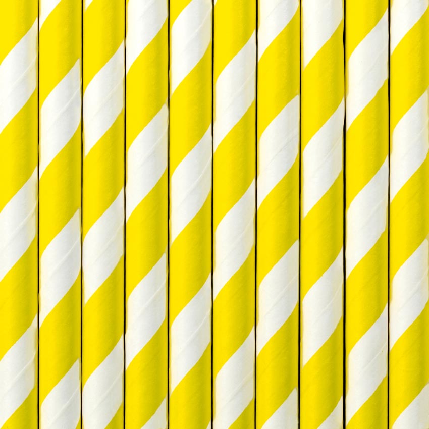 Papelão de pajitas 19,5 cm amarelo