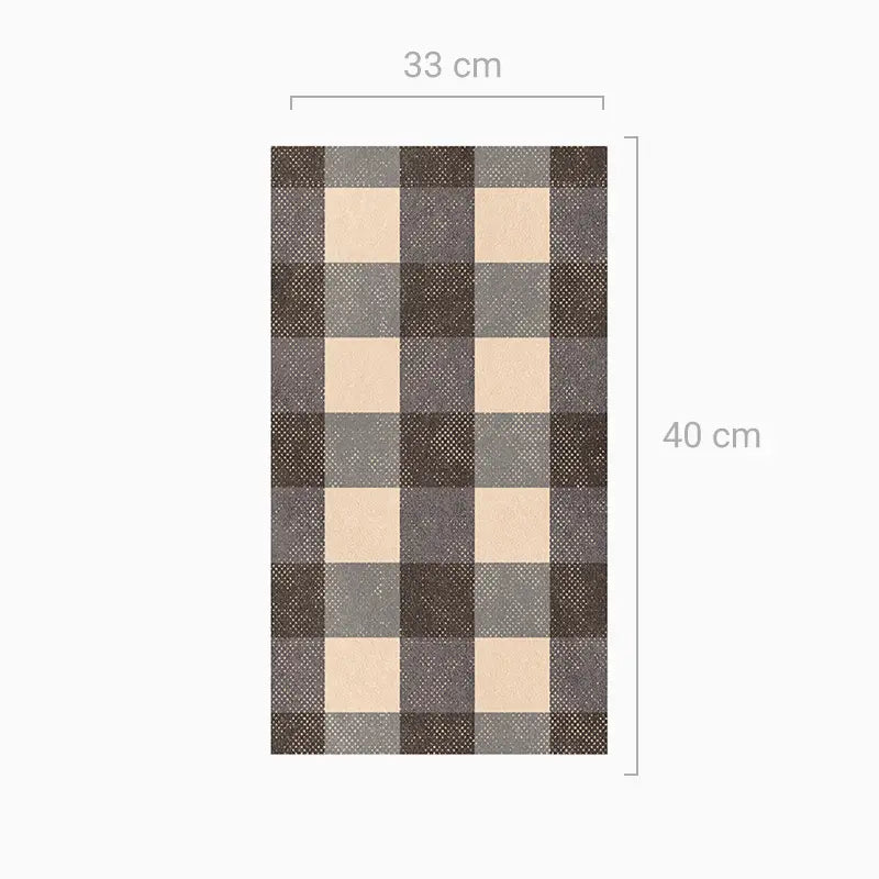 Servilleta Papel 33 x 40 cm Vichy Negro