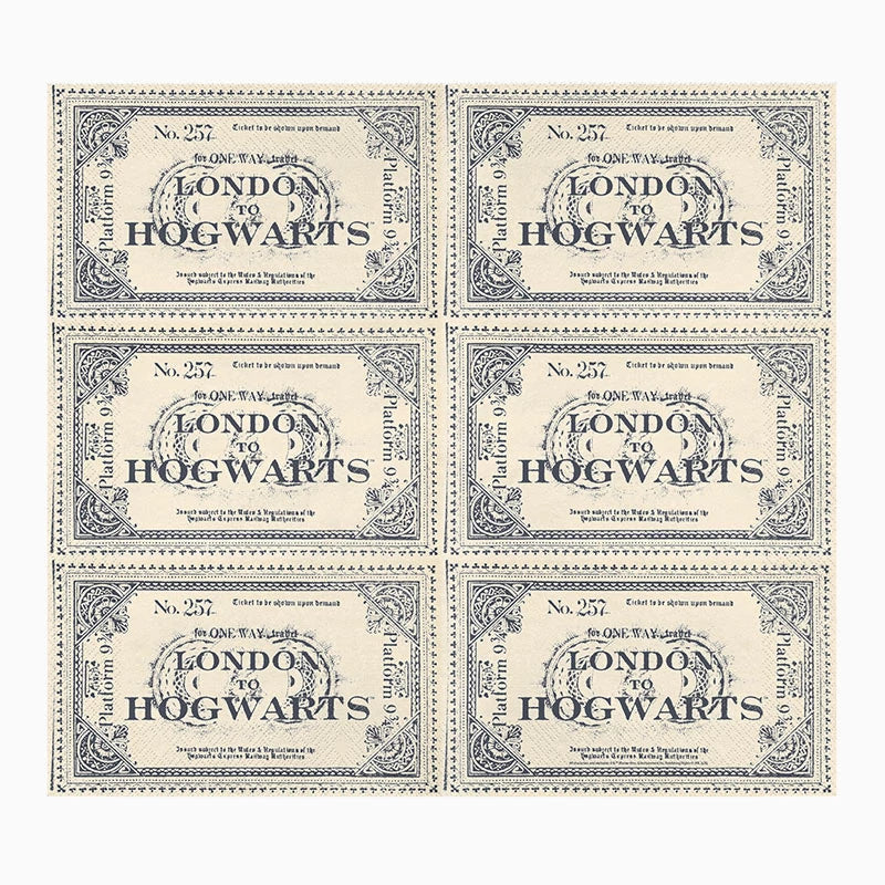 Inspiracion con Guardanapo de papel tripla camada 33 x 40 cm Harry Potter Train Ticket