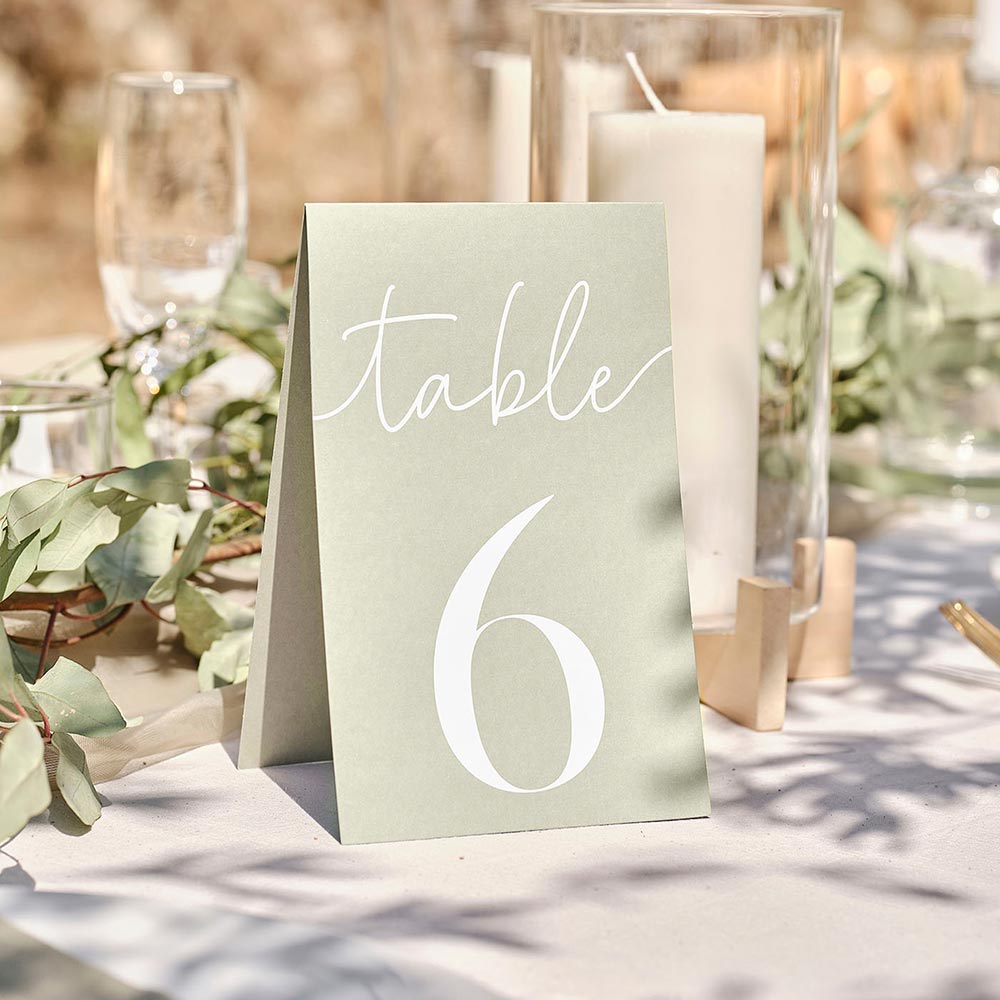 Table numbers marksites