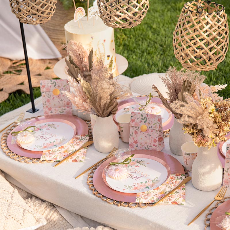 Pink Baby Shower Main Table Decorations Premium Table Kit 12