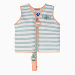 Mint Green and White Striped Flotation Vest with Koala