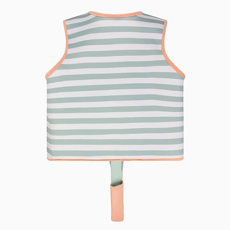 Mint Green and White Striped Flotation Vest with Koala
