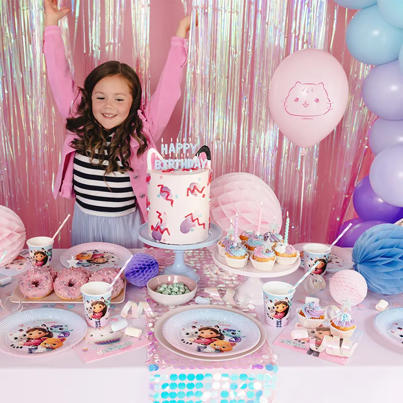 Plato Llano Redondo Cartón Ø 23 cm La Casa de Muñecas de Gabby