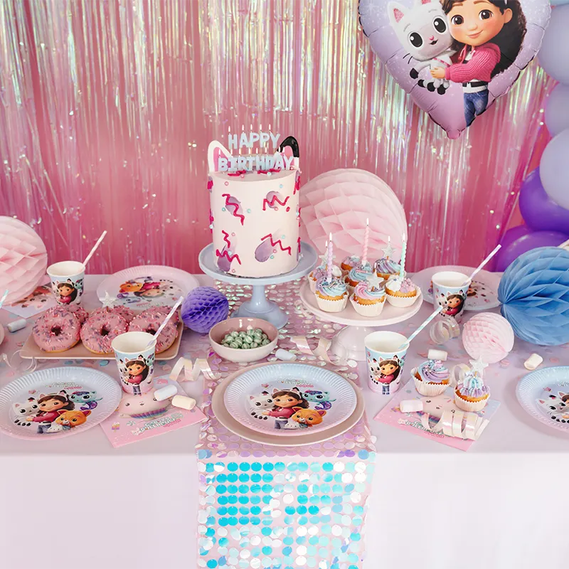 Plato Llano Redondo Cartón Ø 23 cm La Casa de Muñecas de Gabby