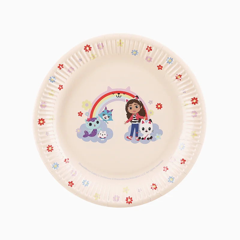 Plato Llano Redondo Postre Ø 23 cm Crema - La Casa de Muñecas de Gabby