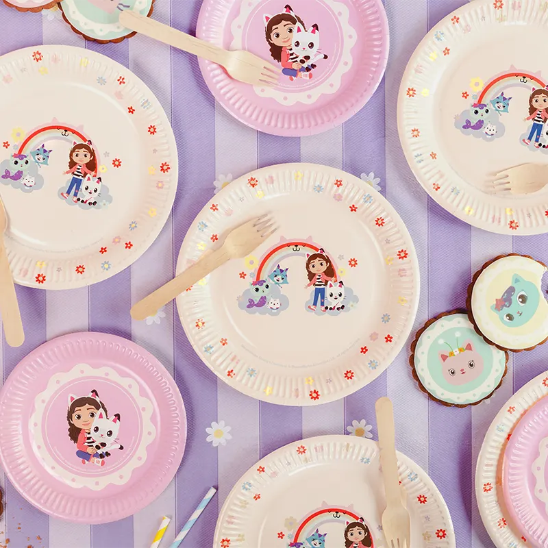 Plato Llano Redondo Postre Ø 23 cm Crema - La Casa de Muñecas de Gabby