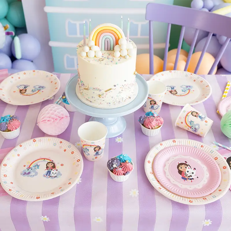 Plato Llano Redondo Postre Ø 23 cm Crema - La Casa de Muñecas de Gabby