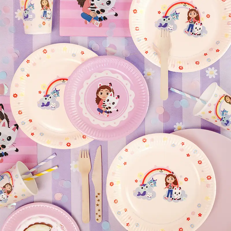 Plato Llano Redondo Postre Ø 23 cm Crema - La Casa de Muñecas de Gabby