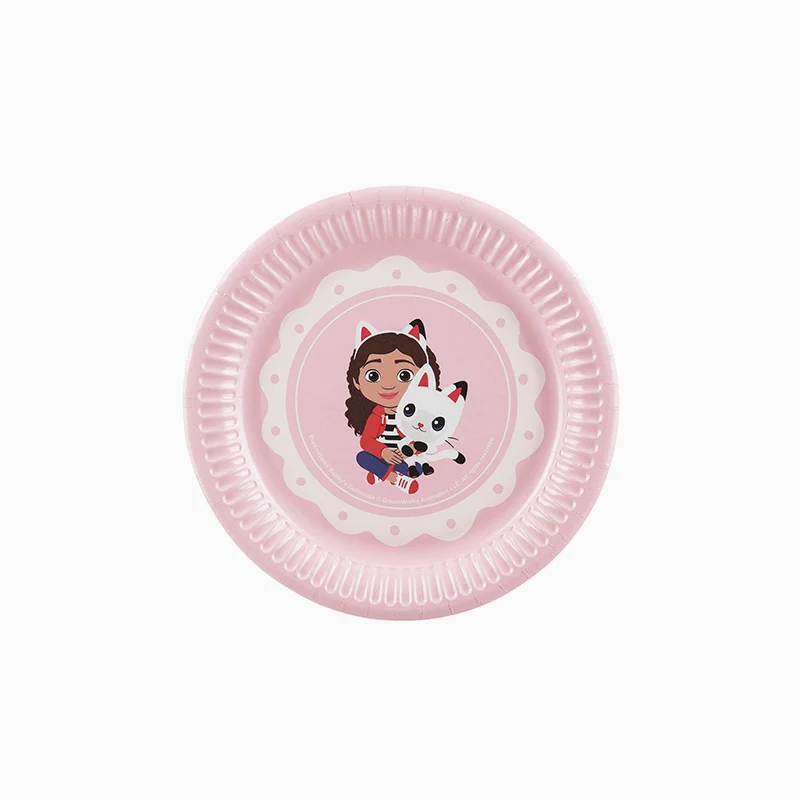Plato Llano Redondo Postre Cartón Ø 18 cm La Casa de Muñecas de Gabby