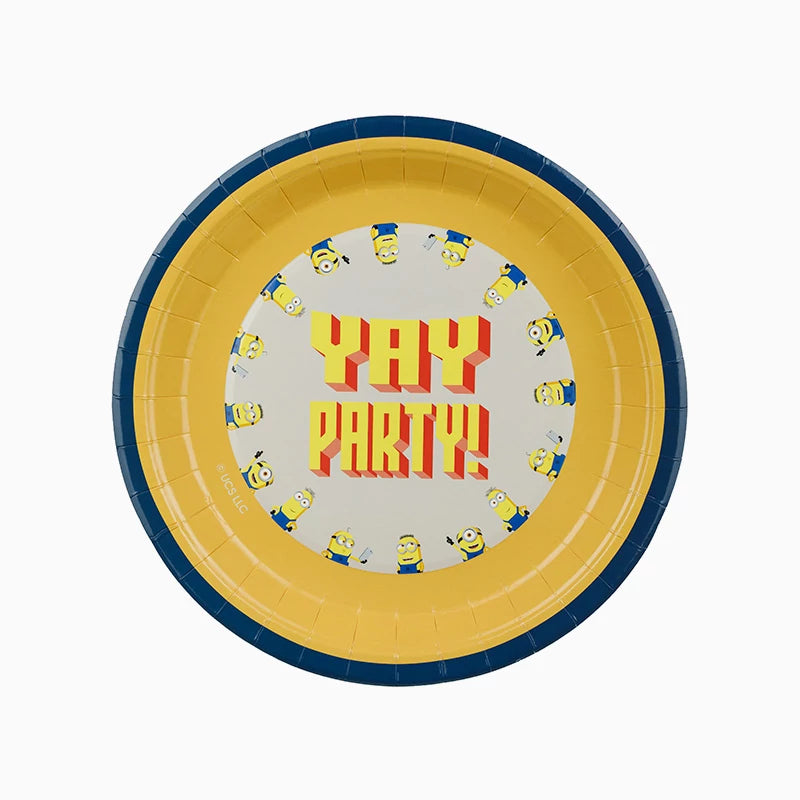 Plato Cartón Llano Ø 23 cm Minions