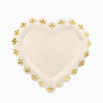 Piatto in cartone a forma di cuore 26 x 24,5 cm