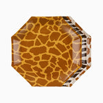 Platos Cartón Octogonal 23 cm Animal Print