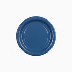 Plato Postre Llano Redondo Cartón Ø 18 cm Azul Marino