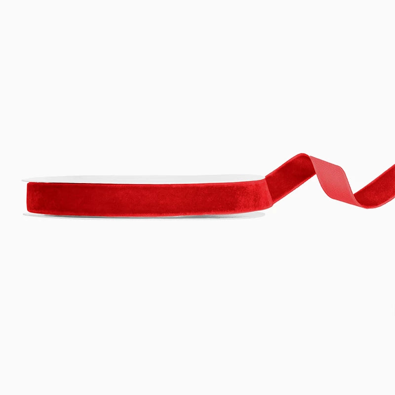 Inspiracion con Cinta Tela Terciopelo 1.5 cm x 10 m Rojo