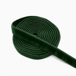 Nastro in velluto verde scuro 1,5 cm x 10 m