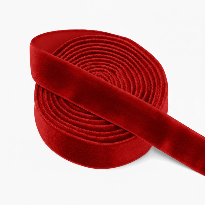 Nastro in velluto rosso 2,5 cm x 10 m