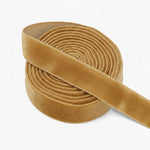 Cinta Tela Terciopelo Oro 2.5 cm x 10 m