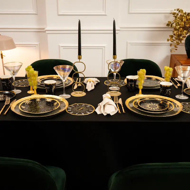 Kit Mesa Basic Nochevieja 6 Personas Happy New Year 48 piezas