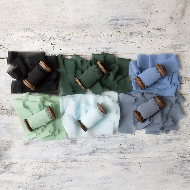 Cinta de Gasa 4 cm x 10 m Azul Pastel