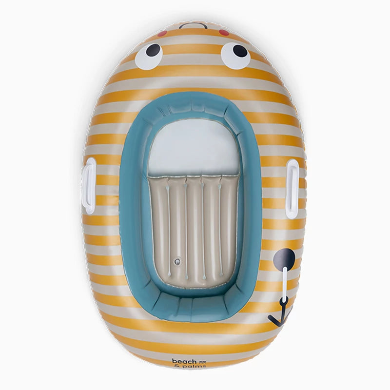 Inspiracion con Barco Hinchable Rayas Amarillo y Blanco