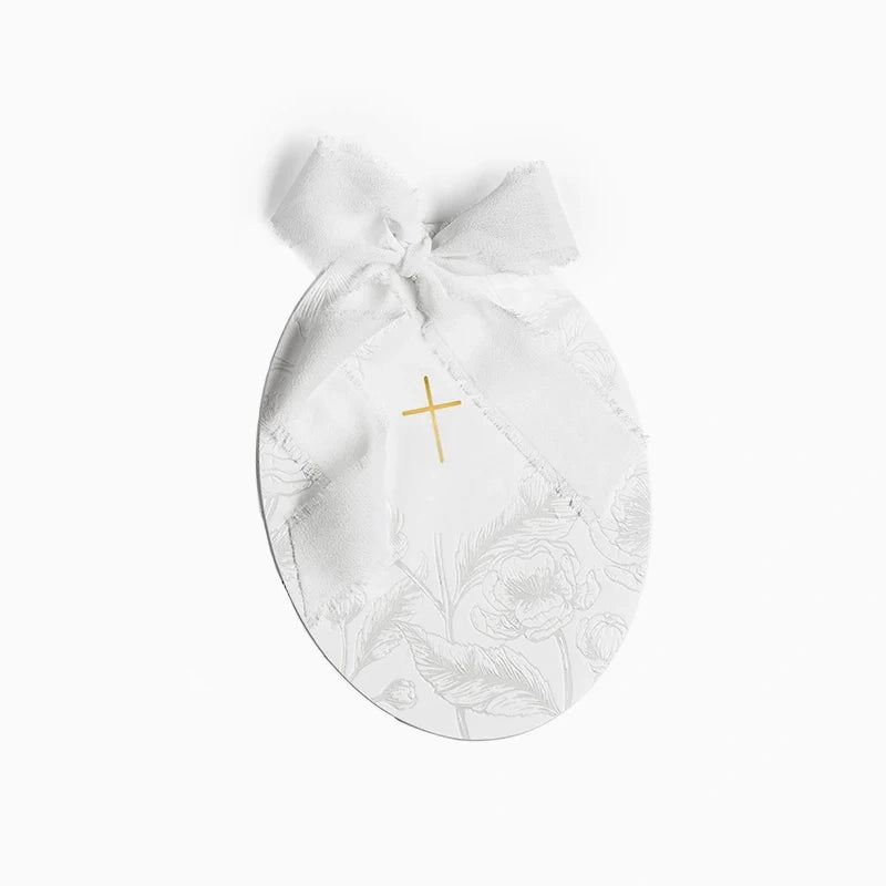 Faire-part de communion 11 x 14,8 cm rond